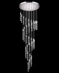 Pendant Lights Kitchen Island, 3000K-6500K Modern Kitchen Island Lights Brushed Nickel, 36-Light Ceiling Lighting Fixtures with Crystal Bubble, Integrated LED Hanging Light for Living Room