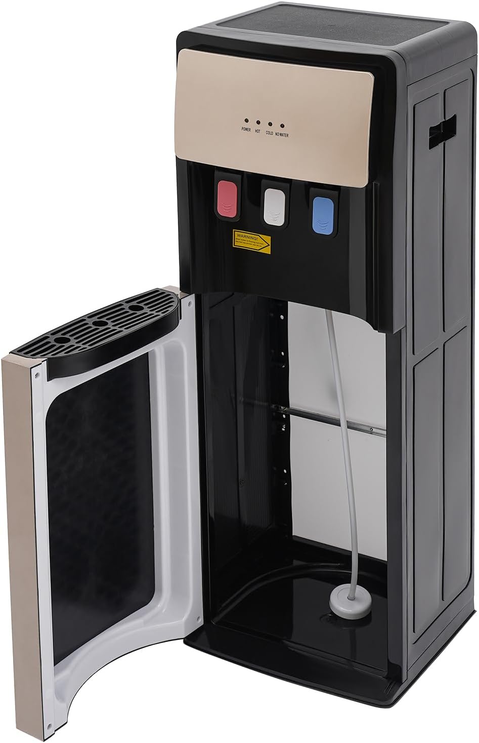 110V Bottom Loading Water Cooler Dispenser, Floor Standing Hot and Cold Water Dispenser with 3-Temperature Settings, Suitable for Home and Office (Champaign Gold)