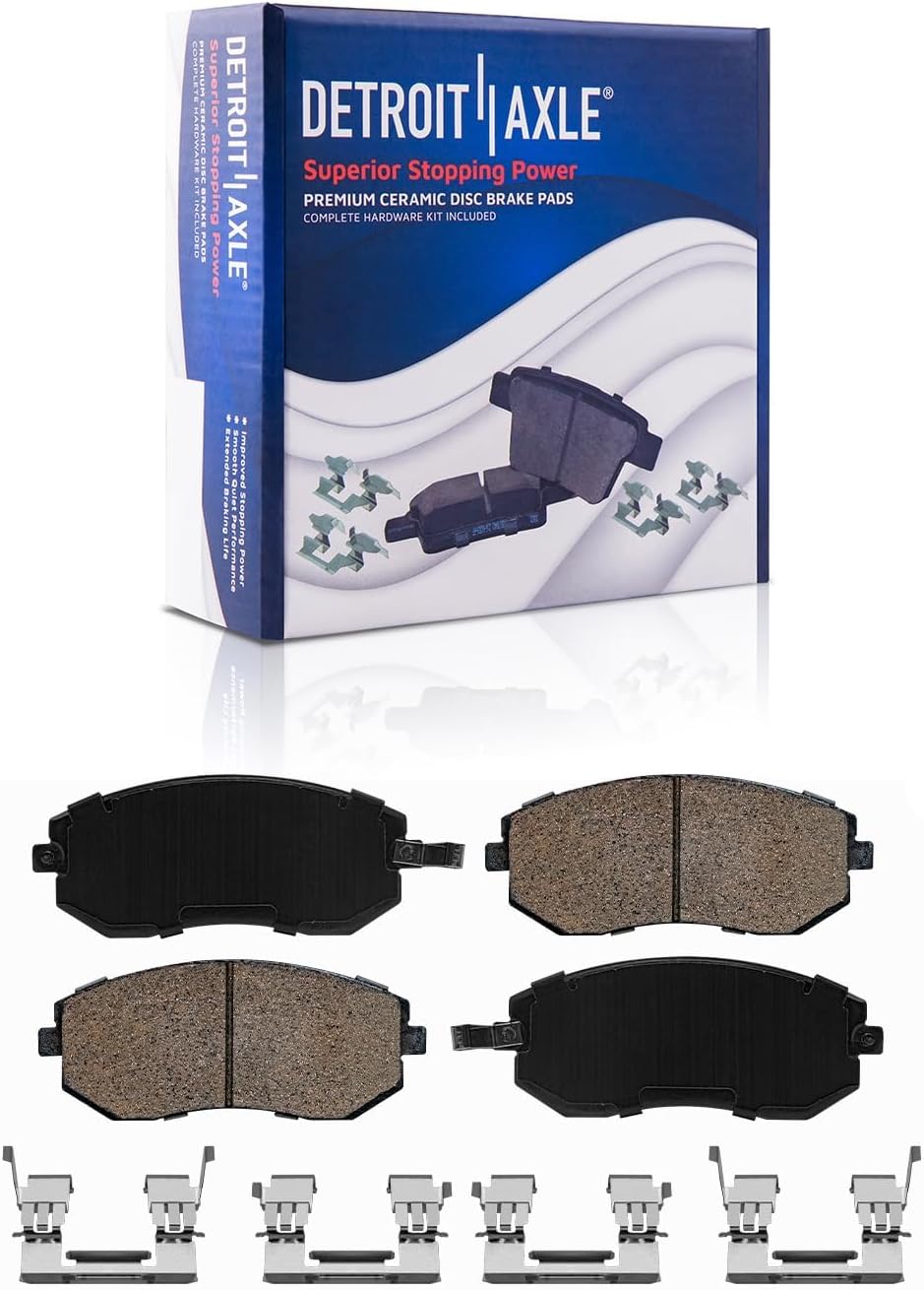 Detroit Axle - Brake Kit for 2014-2018 Subaru Forester 16-17 Crosstrek 13-15 XV Crosstrek Disc Brakes Rotors Brake Pads with Hardware Replacement : 11.54' inch Front and 10.79' inch Rear Rotor