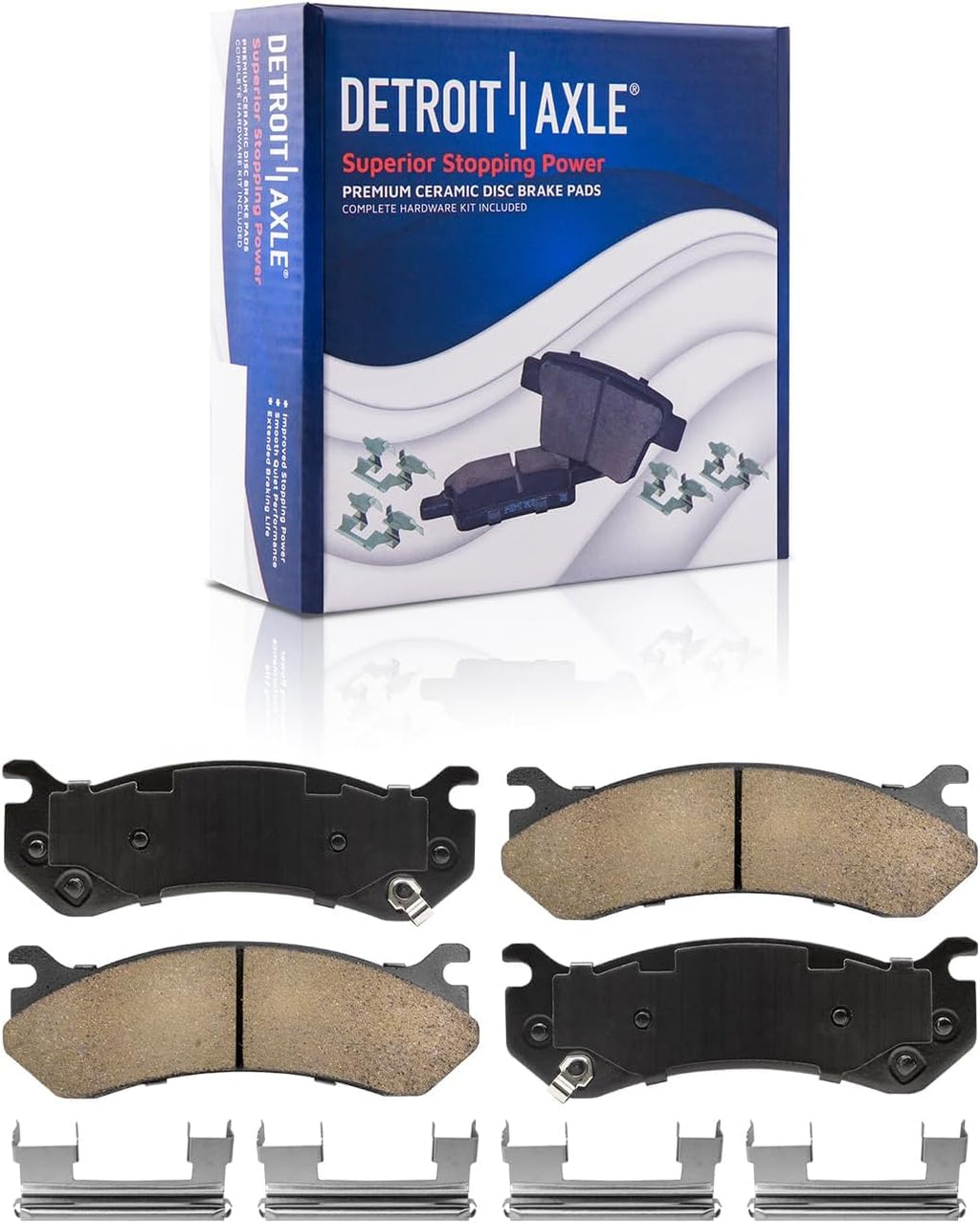 Detroit Axle - Brake Kit for Chevy Silverado GMC Sierra 1500 Yukon Astro Safari Tahoe Drilled Slotted Disc Brake Rotors Ceramic Brakes Pads Replacement : 12 inch Front & 12.78 inch Diameter Rear Rotor
