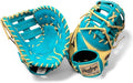 Rawlings Heart of the Hide Speed Shell Baseball Glove – Teal/Blonde – First Base Mitt & Catcher's Mitt – Pro HOH Leather – Lightweight – RHT & LHT Available
