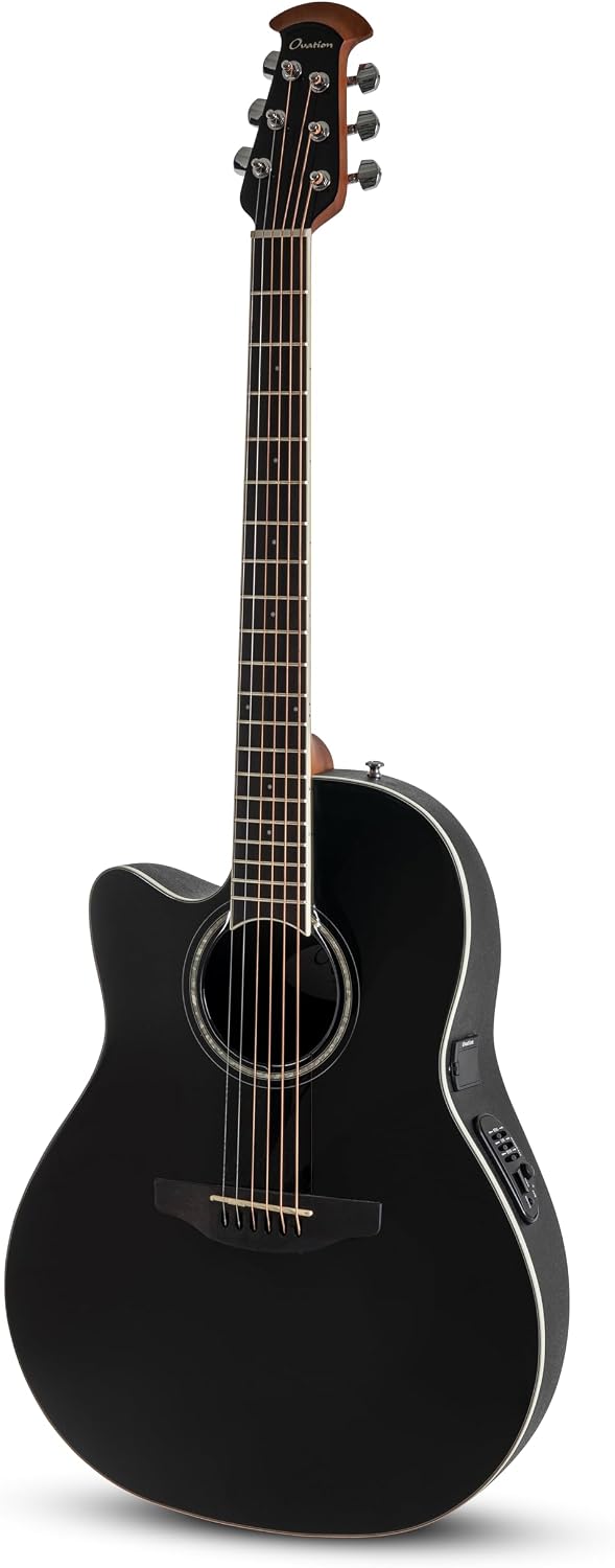 Ovation Celebrity Standard CS24L-5G Mid-depth Left-handed Acoustic-electric Guitar - Black