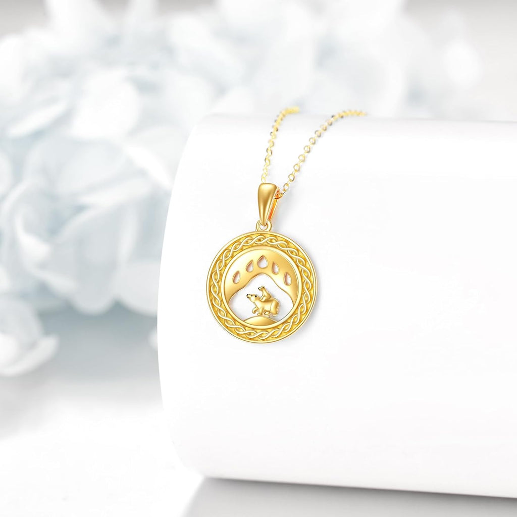 KECHO Christmas Gifts 14k Solid Gold Animals Necklace for Women Giraffe Bee Elephant Ladybug Koala Axolotl Horse Unicorn Cat Necklaces Pendant Jewelry Mothers Day Birthday for Mom Wife Friends