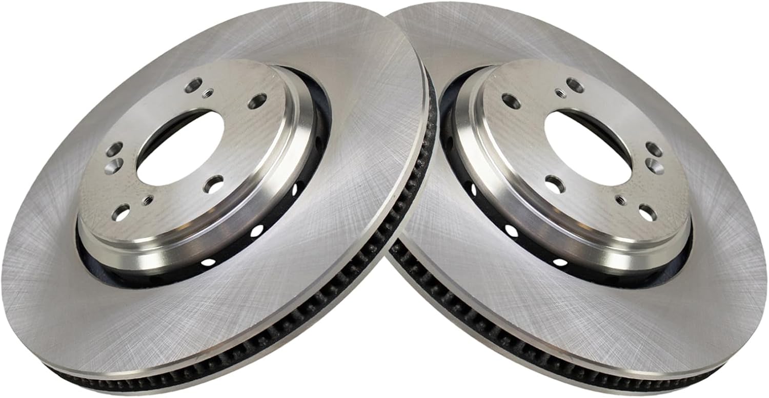 TRQ Front Brake Pad and Rotor Set Ceramic Rotors Compatible with 2017-2019 Acura ILX 2016-2019 Honda Civic 2016-2017 Accord