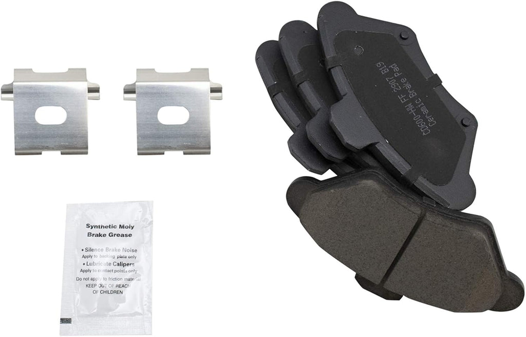 TRQ Front and Rear Brake Pad and Rotor Set Ceramic Compatible with 1994-1998 Ford Mustang