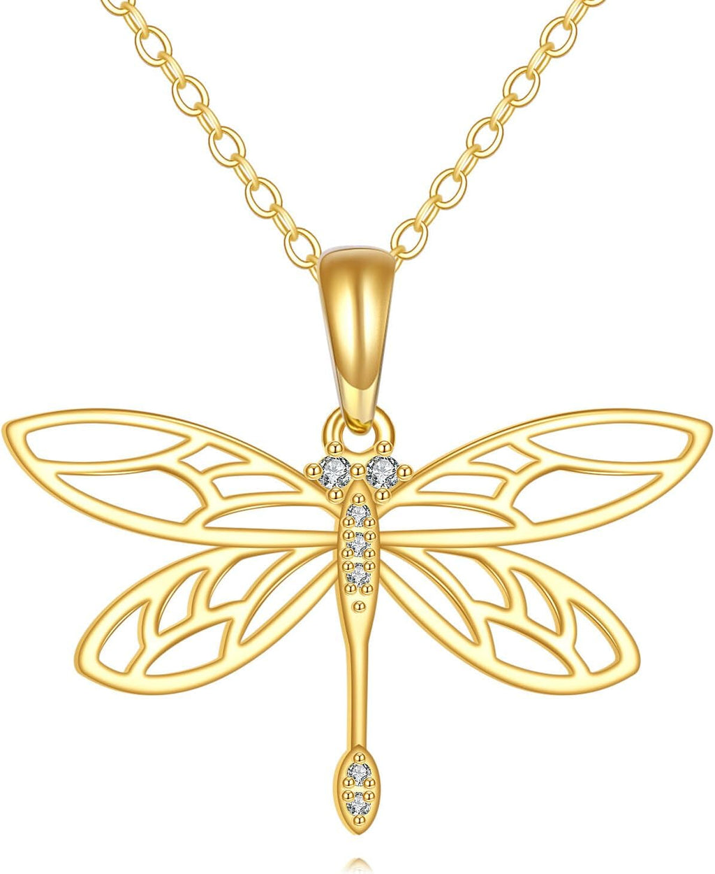 DOVRAN 14K Solid Gold Cat/Butterfly/Heart/Teardrop Necklace for Women 14K Gold Opal/Lapis Lazuli/Black Onyx Pendant Jewelry Gift for Women