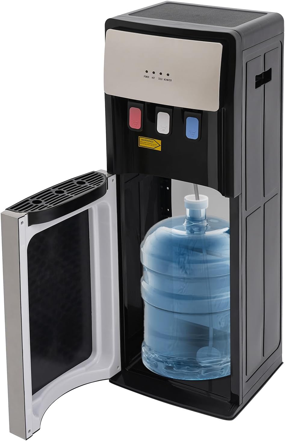 Water Cooler Dispenser，Bottom Loading Electric Water Dispenser Capacity 0.53 to 1.32 Gallon,with Anti-Scalding Design for Home,Office, Living Room(Sliver Grey)