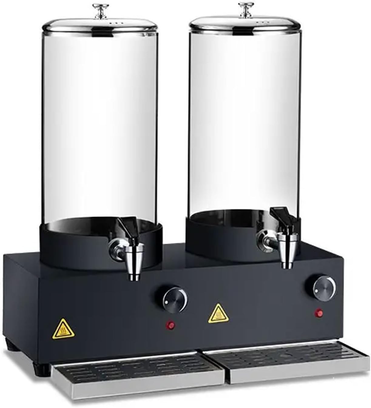 Commercial Heating Juice Dispenser, 7LX2 Electric Hot Water Insulation Bucket with 30-85℃ Temperature Adjustment, Stainless Steel Beverage Machine for Coffee, Milk, Wine,