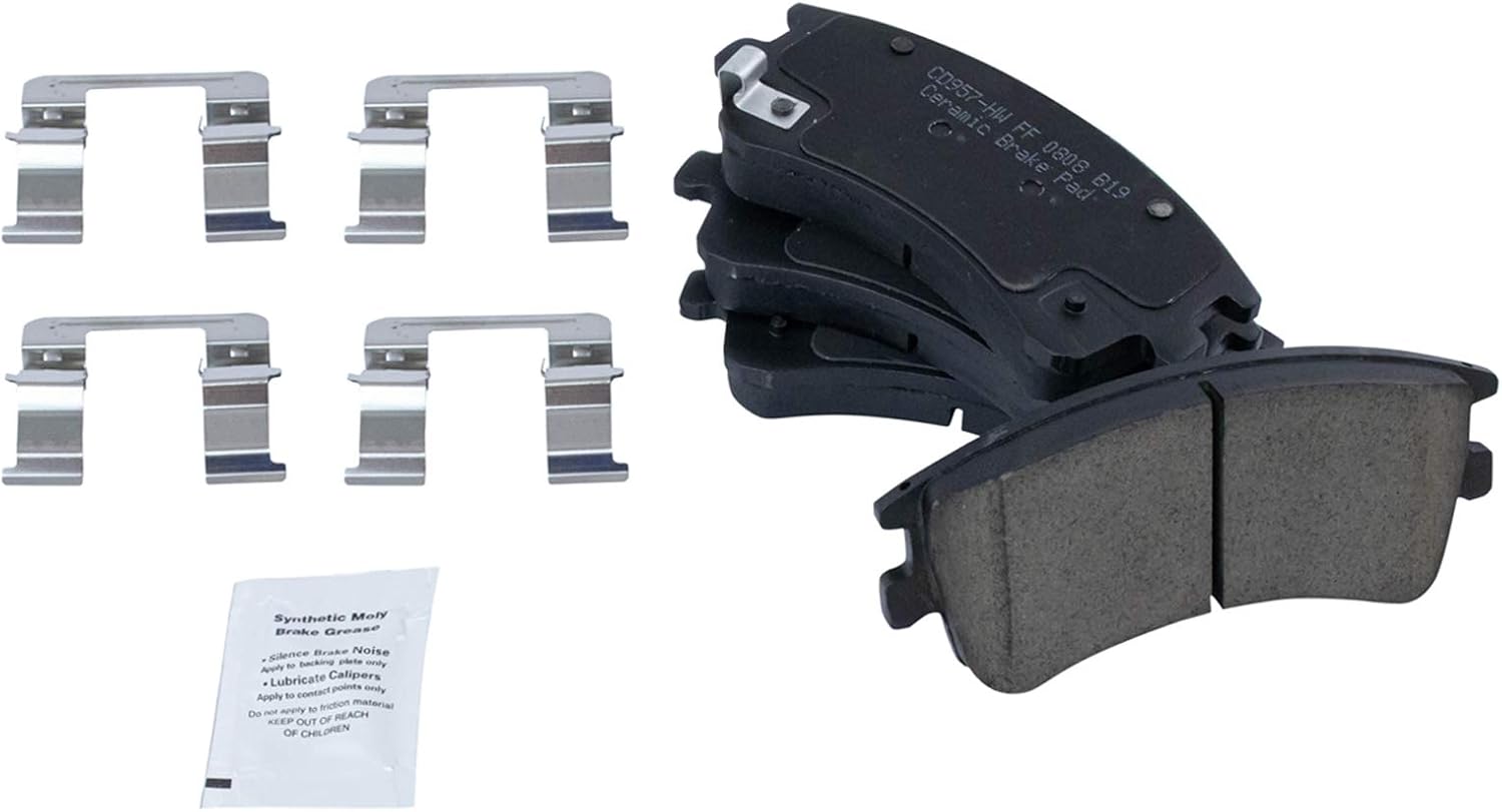 TRQ Front Brake Pad and Rotor Set Ceramic Compatible with 2003-2005 Mazda 6