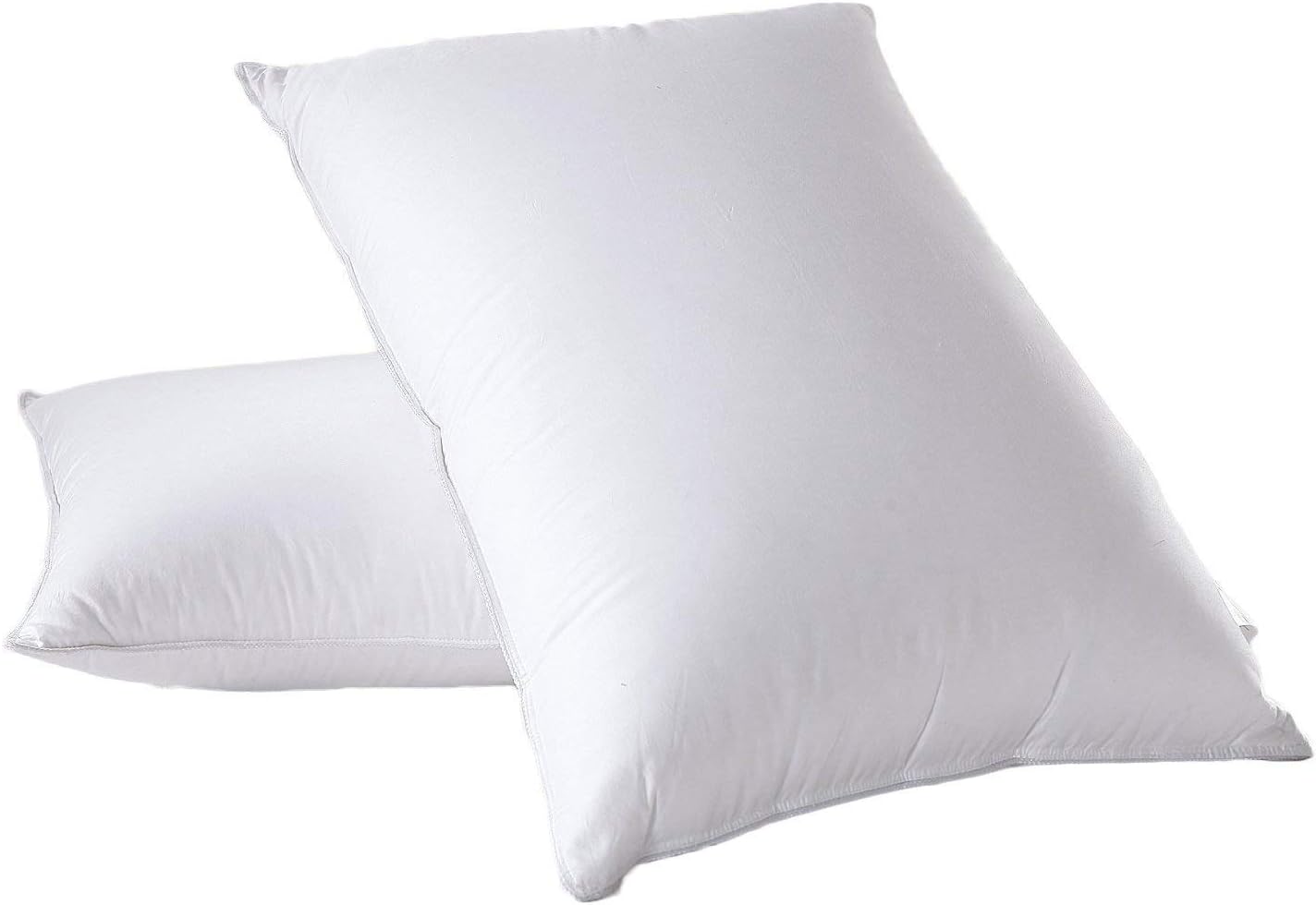 Royal Hotel Bedding Soft Down Pillow - 500 Thread Count Cotton Shell, Down Pillow Soft, King Size, Soft, Set of 2