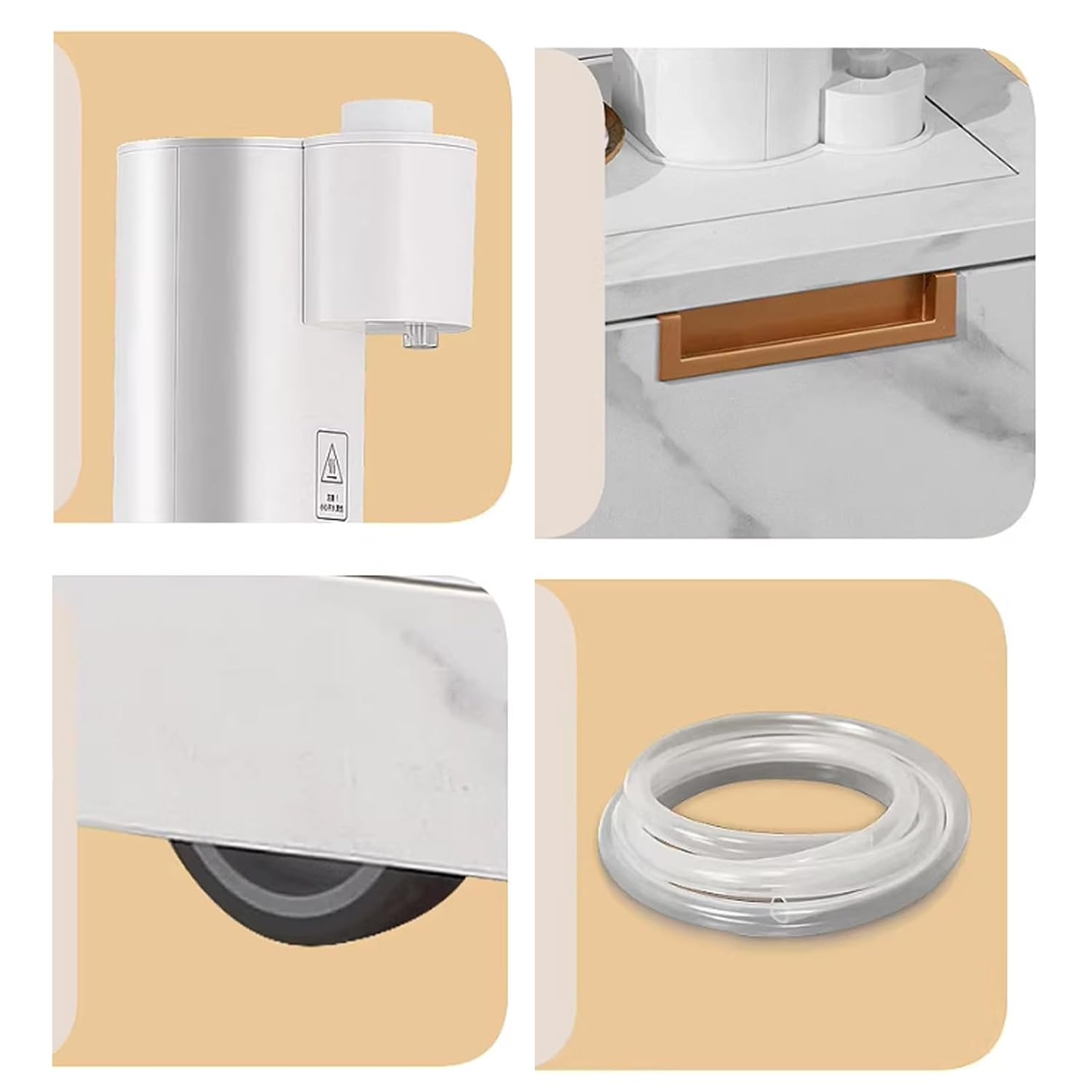 Hot and Cold Water Dispenser Tea Bar Dispenser Instant Water Dispenser Mobile Instant Coffee Table Household Direct Drinking Water Heater