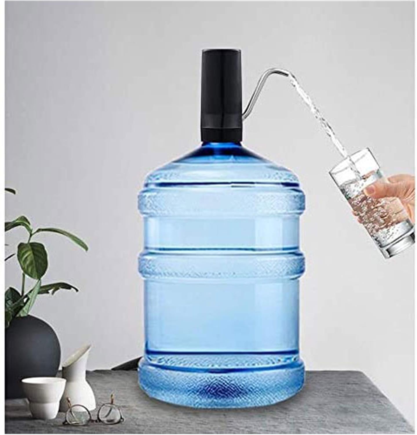 Water Pump for 5 Gallon Bottle USB Charging Portable Electric Drink Water Bottle Pump Dispenser (Fits Most 2-5 Gallon Water Bottle[1200MA Battery Powered])