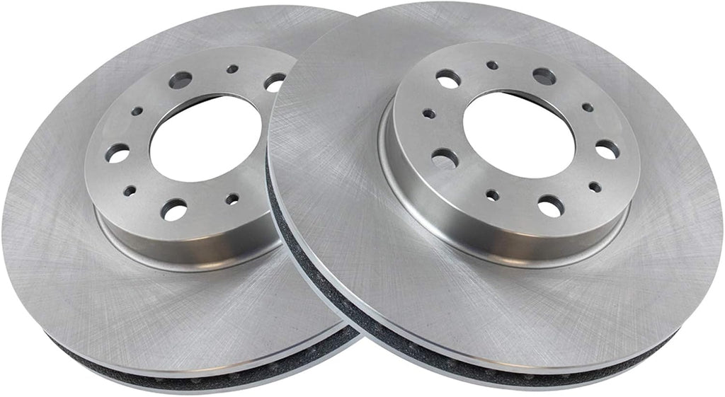 TRQ Front Brake Pad and Rotor Set Ceramic Vented Rotors 280mm Diameter Compatible with 1994-1997 Volvo 850 1998-2004 C70 1998-2000 S70 V70