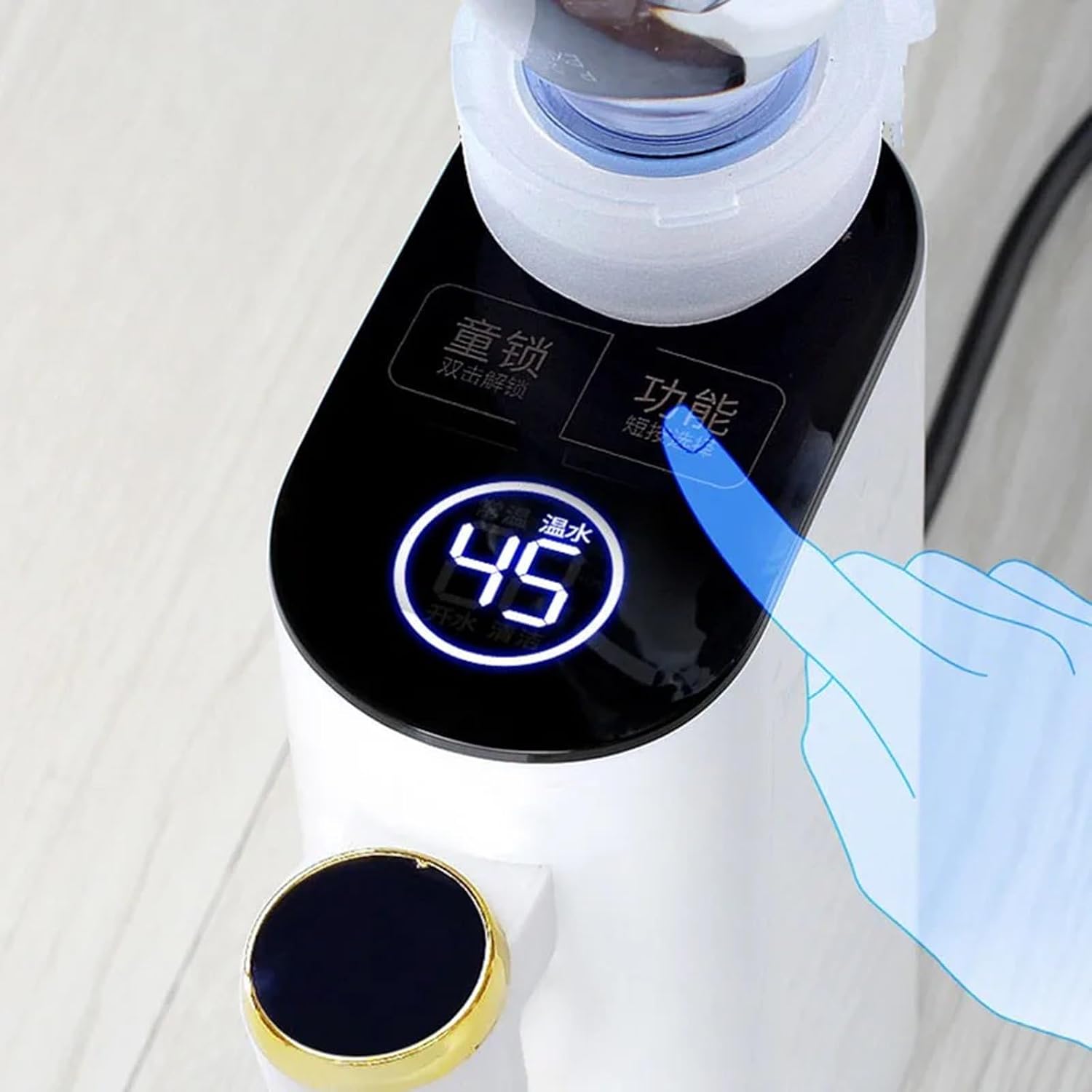 Water Dispenser Instant Hot Water Heating Dispenser Portable Travel Desktop Heater Pump Drinking Bottle Boiler Electric Kettle Water Cooler Dispenser(with Water Tank-1)