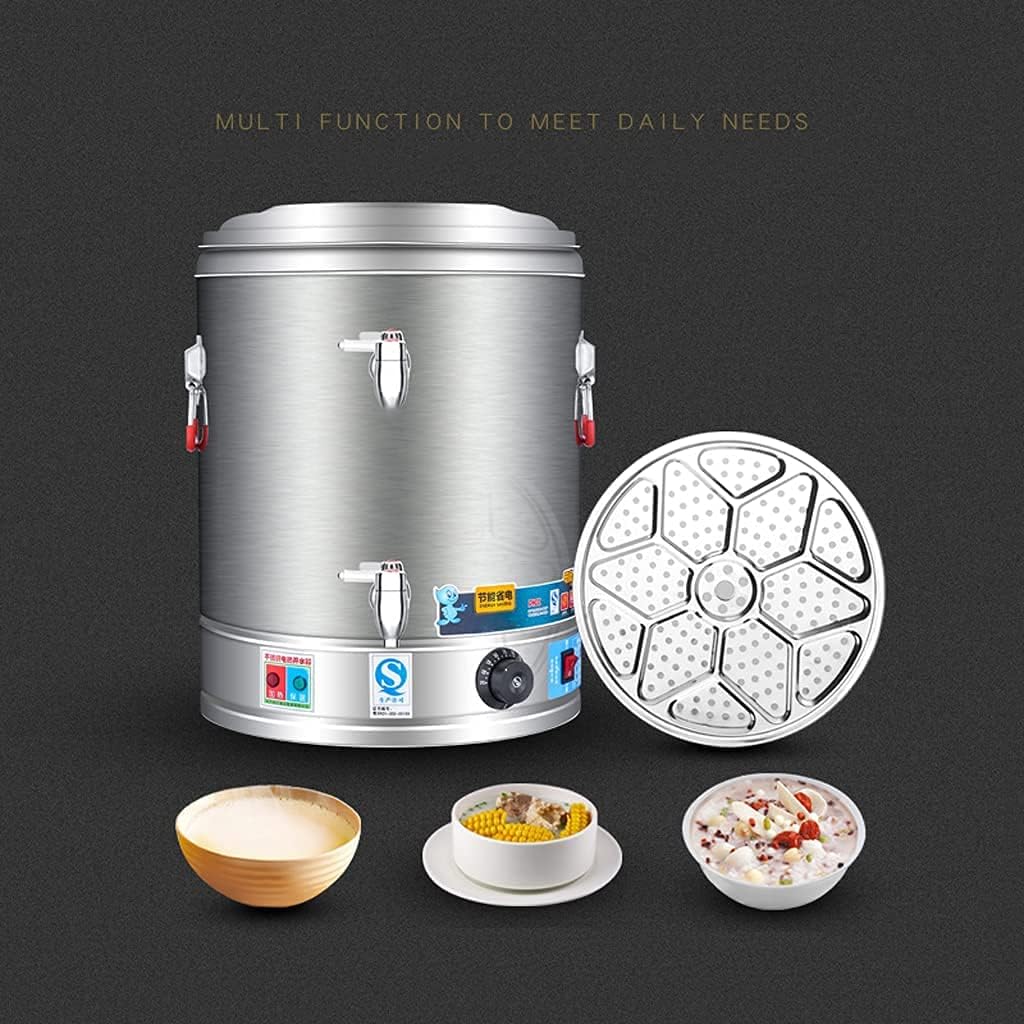 Stainless Steel Large-Capacity Insulation Barrel, Stainless Steel Hot Water Dispenser, Very Suitable for Home Brewing Electric Hot Water Barrel,50L