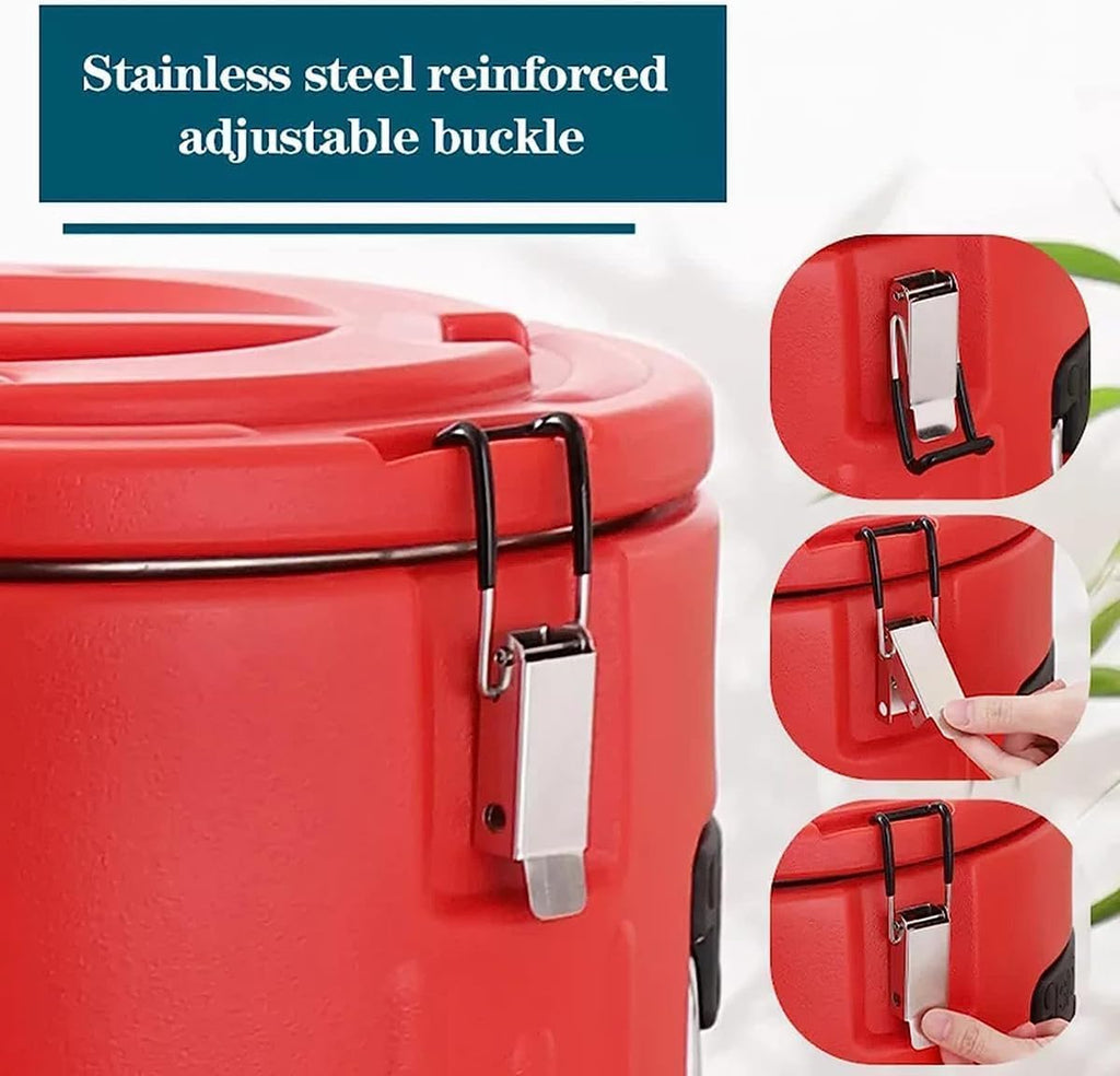 Stainless Steel Hot Water Dispenser Coffee Urn, Commercial Thermal Insulation Large Container with Faucet for Restaurants, Soups, Durable & Convenient (Size:30L/7.92GAL)