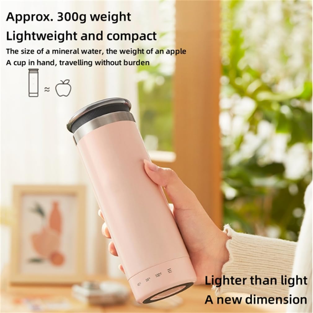 300Ml Small Travel Portable Electric Kettle, Personal Hot Water Boiler 304 Stainless Steel, Nano Heat Pipe Automatic Adjustment of Boiling Point for Travel