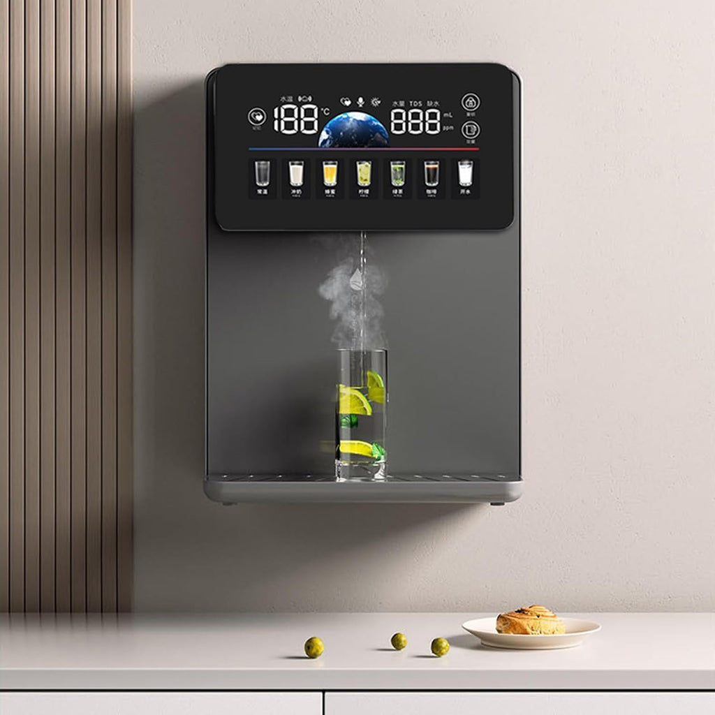 Instant Hot Water Dispenser with 3s Quick Heating and 7 Variable Presets Temperatures, Anti-Fog Tilt Design with Electronic Child Lock, for Home, Office, Coffee Shops(Black)