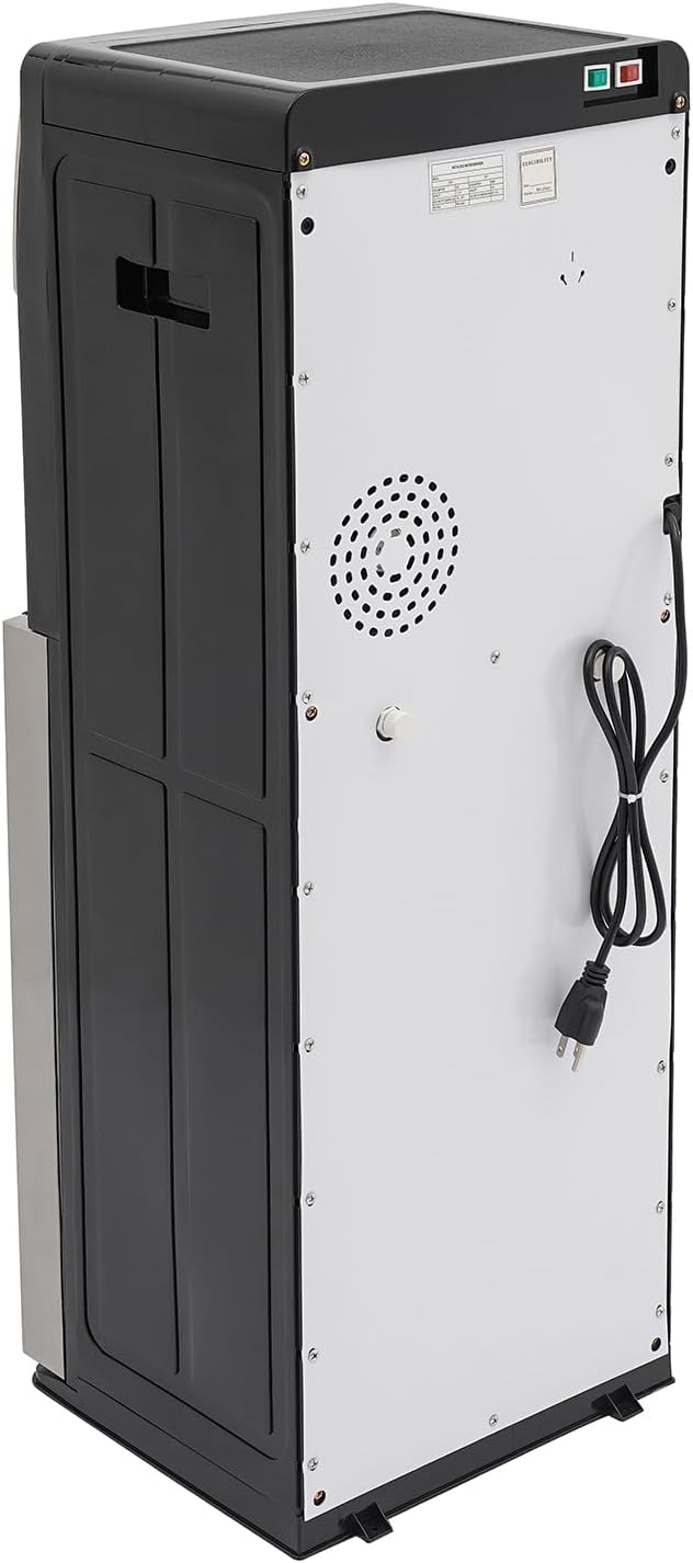110V Bottom Loading Water Cooler Dispenser, Floor Standing Hot and Cold Water Dispenser with 3-Temperature Settings, Suitable for Home and Office (Silver Grey)