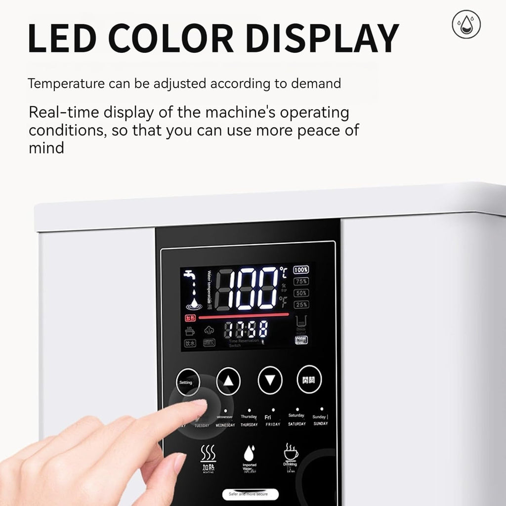 Commercial Hot Water Dispenser,Electric Water Boiler Heater 45 Liters Power Per Hour,Hot Water Machine with Built-in Filter (White 110V)
