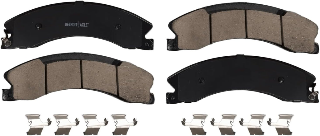 Detroit Axle - Brake Kit for 2012-2021 Nissan NV1500 NV2500 NV3500 Replacement Drilled and Slotted Disc Brake Rotors Ceramic Brake Pads : 14.17' inch Front and 14.36' inch Rear Rotor