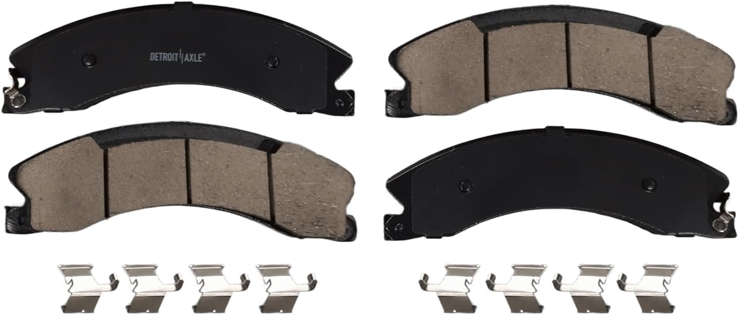 Detroit Axle - Brake Kit for 2012-2021 Nissan NV1500 NV2500 NV3500 Replacement Drilled and Slotted Disc Brake Rotors Ceramic Brake Pads : 14.17' inch Front and 14.36' inch Rear Rotor