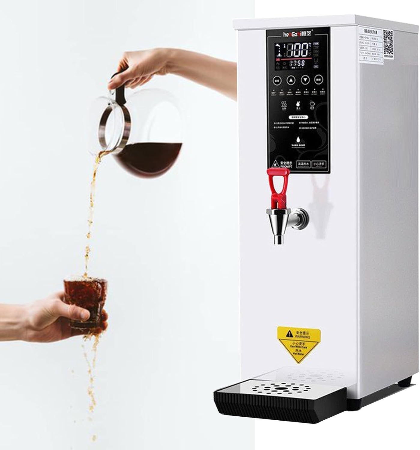 25L Commercial Instant Hot Water Boiler with Automatic Dispenser | 1000W Fast Heating, Energy-Saving, for Catering, Restaurants, Offices White