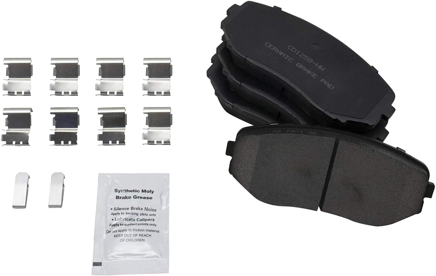 TRQ Front Brake Pad and Rotor Set Ceramic Rotors Calipers Compatible with 2007-2012 Mazda CX-7