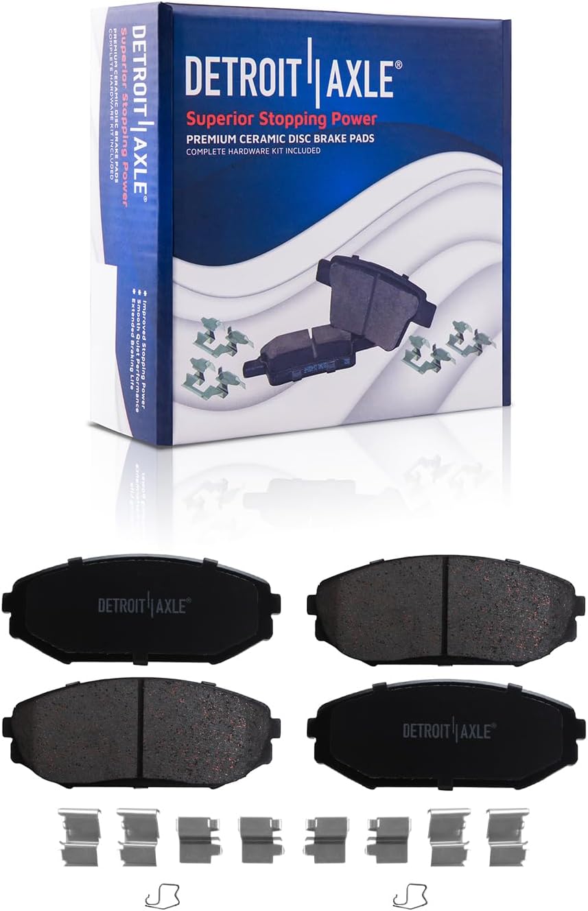 Detroit Axle - Brake Kit for 2002 2003 2004 Honda Odyssey Disc Brake Rotors Replacement Ceramic Brakes Pads : 11.81' inch Front & 12.32' inch Rear Rotor
