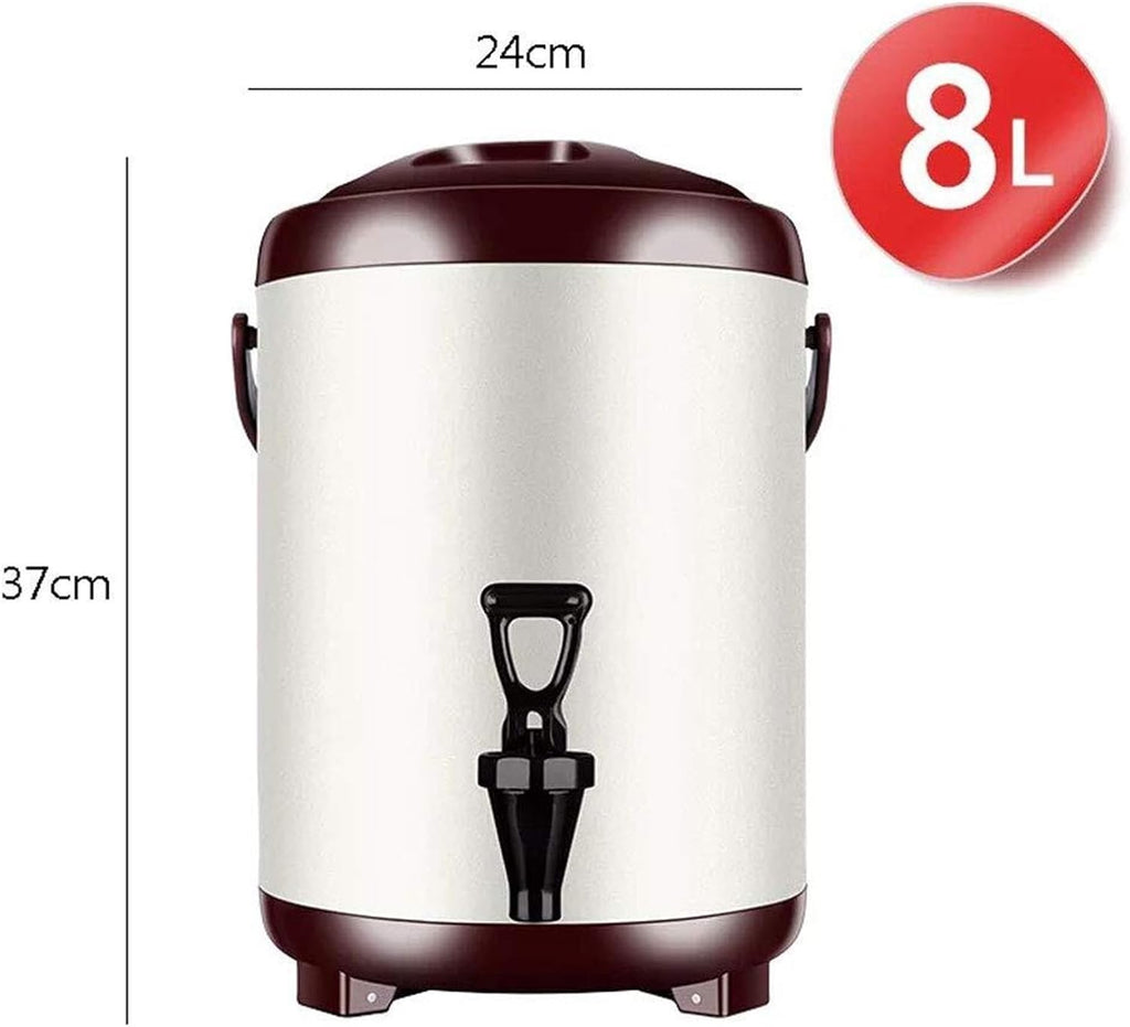 Hot Beverage Dispenser, Commercial Hot Water Dispenser For Tea/Coffee, Insulated Barrel Coffee Urn Milk Tea Bucket(8L)