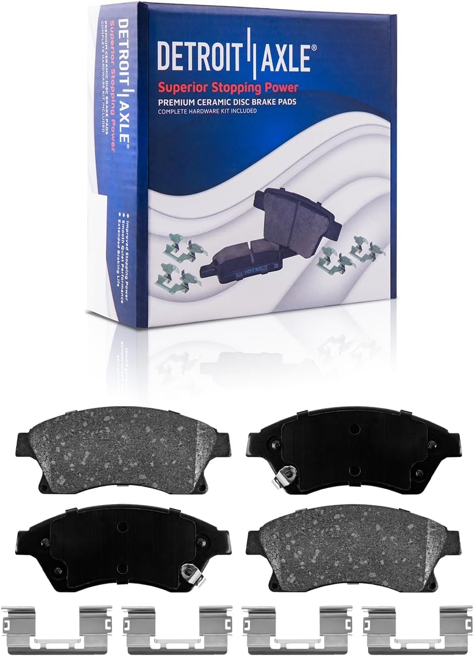 Detroit Axle - 10pc Brake Kit for 2011-2015 Chevrolet Cruze 2013-2016 Sonic 2016 Cruze Limited Drilled Slotted Disc Brake Rotors Ceramic Brakes Pads Replacement: 10.87' inch Front and 10.55' inch Rear