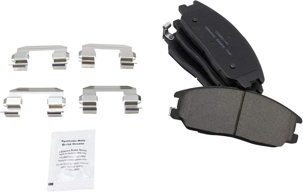 TRQ Front Brake Pad and Rotor Set Ceramic Vented Rotors Compatible with 2003-2006 Kia Sorento