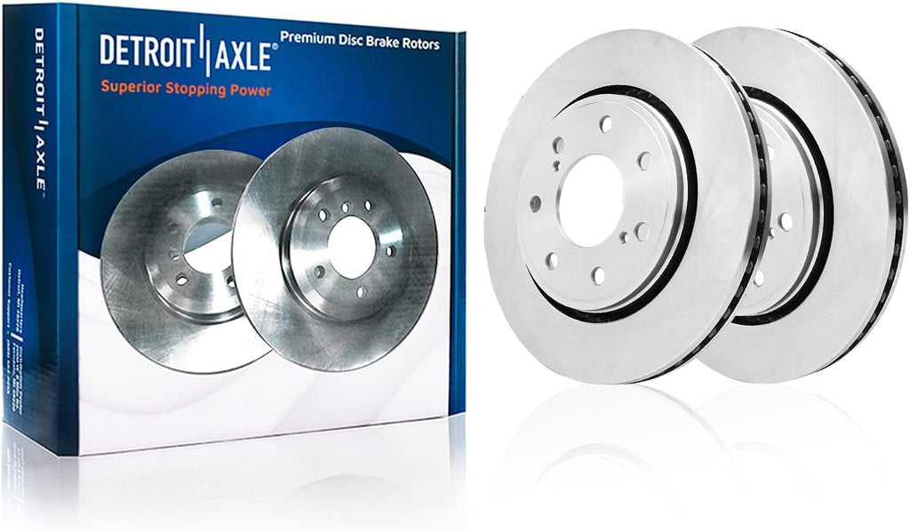 Detroit Axle - Brake Kit for 2012 2013 2014 Ford F-150 w/7 Lugs, Disc Brake Rotors Ceramic Brakes Pads with Hardware Replacement : 13.78' inch Front and 13.70' inch Rear Rotors