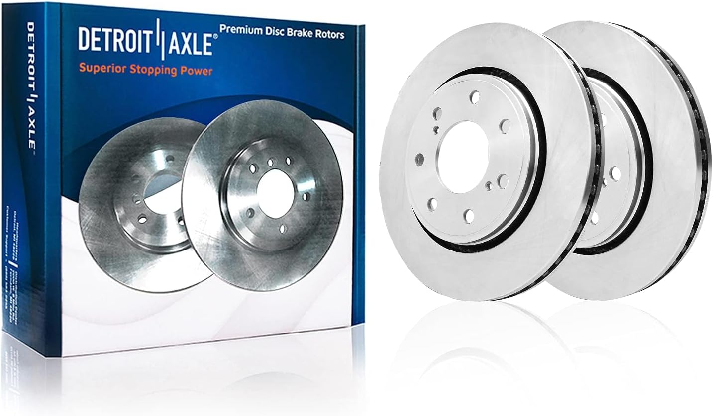 Detroit Axle - Brake Kit for 2012 2013 2014 Ford F-150 w/7 Lugs, Disc Brake Rotors Ceramic Brakes Pads with Hardware Replacement : 13.78' inch Front and 13.70' inch Rear Rotors