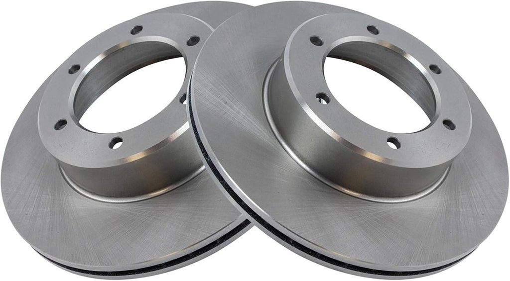 TRQ Front Brake Pad and Rotor Set Ceramic Vented Rotors Compatible with 1990-1991 Toyota 4Runner 1994-1995 Pickup