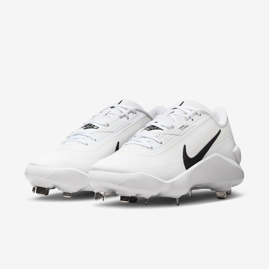 Nike Diamond Showcase MTL Baseball Cleats (White/Black)