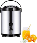 Hot Water Dispenser with Faucet,Stainless Steel Catering Urn, Thermostat Water Boiler 6L/8L/10L/12L, Commercial Coffee Urn Insulated Barrel, Insulated for 10-12 Hour(12L)
