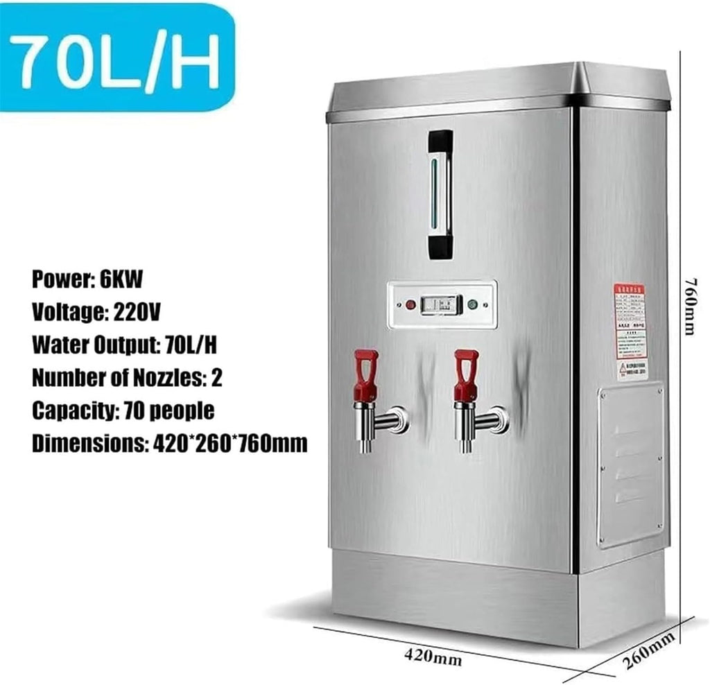 25 Liters Commercial Stainless Coffee Maker，6.6 Gallon Coffee Maker，1.4 KW Electric Hot Water Dispenser For Parties，Easy Cleaning，Double Layer Insulation