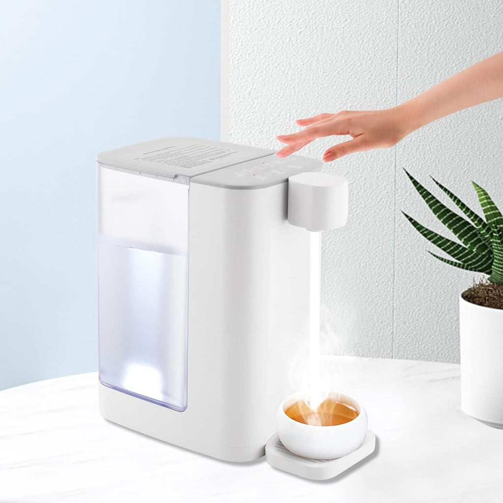 Instant Hot Water Dispenser, Countertop Water Dispenser System for Quick Heating & Outputting, Adjustable 5 Temperatures & 2 Water Outputs, 3L Water Tank Capacity,White