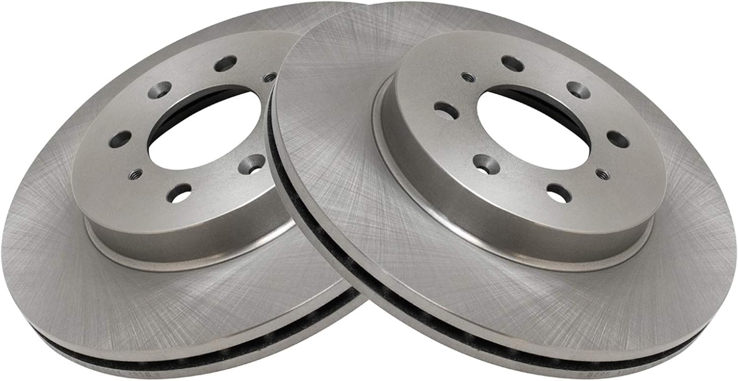 TRQ Front Brake Pad and Rotor Set Ceramic Vented Rotors Calipers Compatible with 1996-2005 Honda Civic 2010-2014 Insight