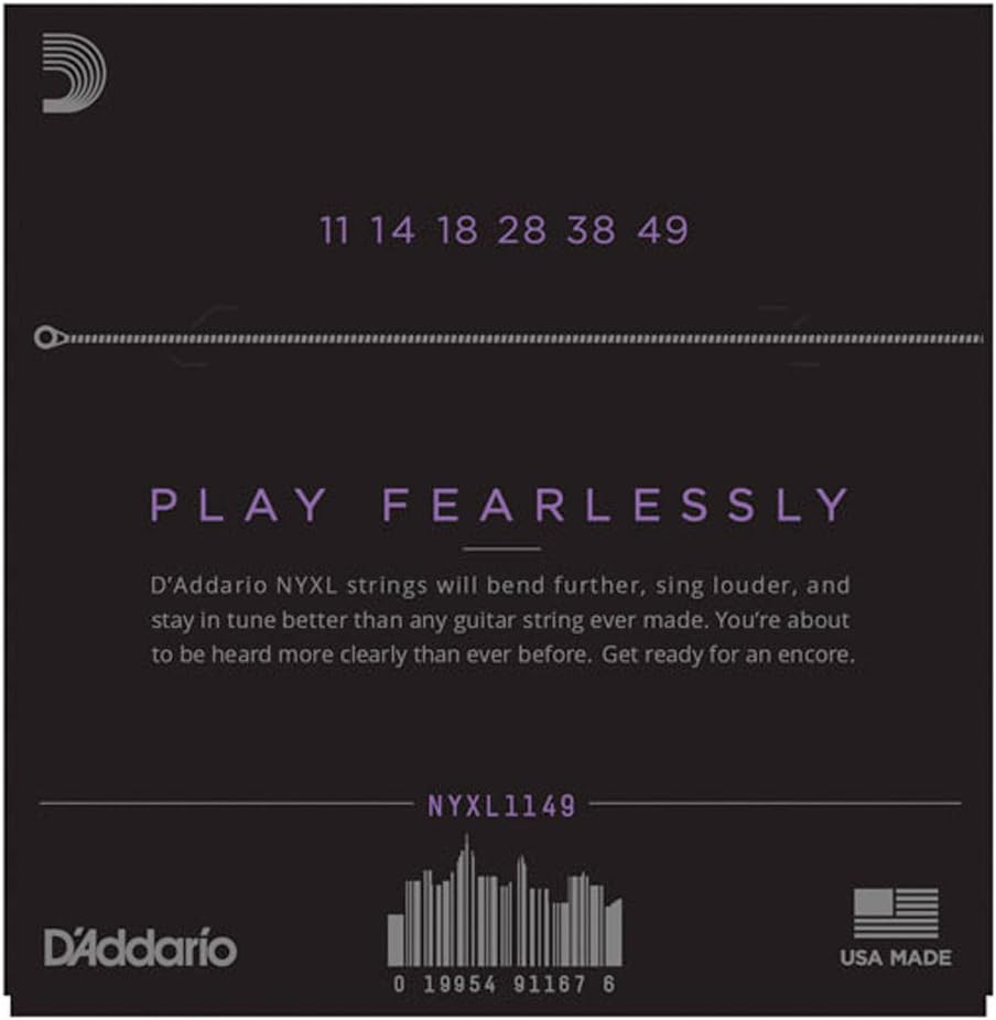 D'Addario NYXL Electric Guitar Strings Medium 11-49 (12 Pack Bundle)