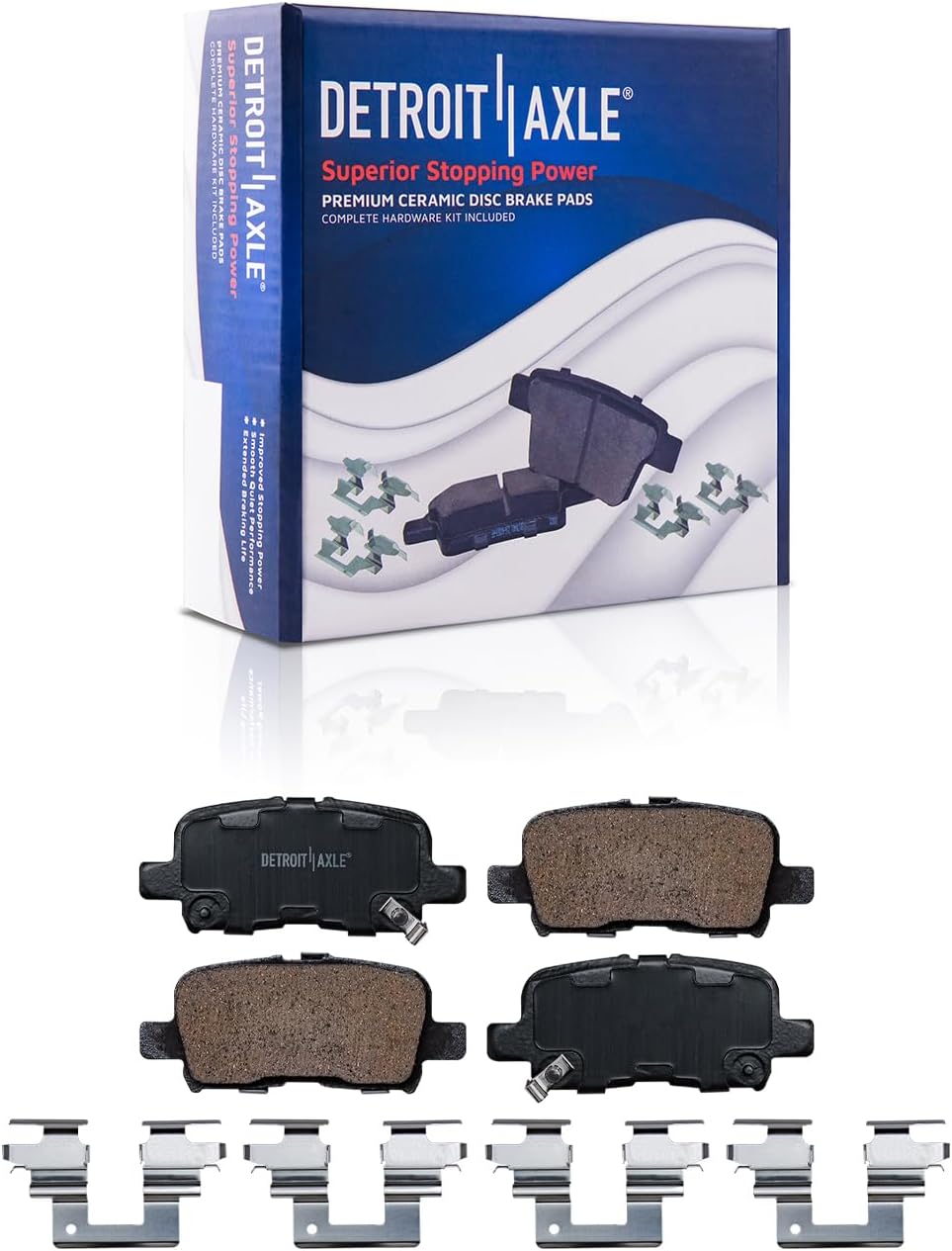 Detroit Axle - Brake Kit for 2002 2003 2004 Honda Odyssey Disc Brake Rotors Replacement Ceramic Brakes Pads : 11.81' inch Front & 12.32' inch Rear Rotor