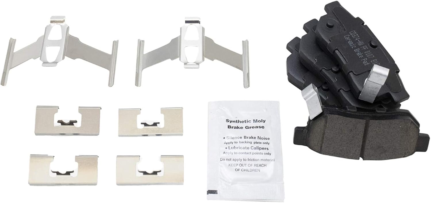 TRQ Front and Rear Brake Pad and Rotor Set Ceramic Compatible with 1994 Acura Integra