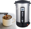 Stainless Steel Large Capacity Commercial Office Kitchen Hot Water Dispenser Boiler Instant Boiling Machine Heater Electric Kettle Temperature Control for Coffee Tea with Faucet Tap,35L