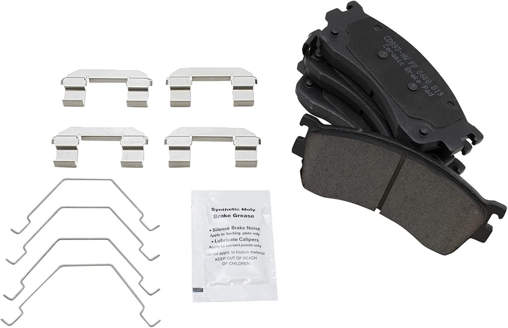 TRQ Front Brake Pad and Rotor Set Ceramic Compatible with 2001-2003 Mazda Protege 2002-2003 Protege5