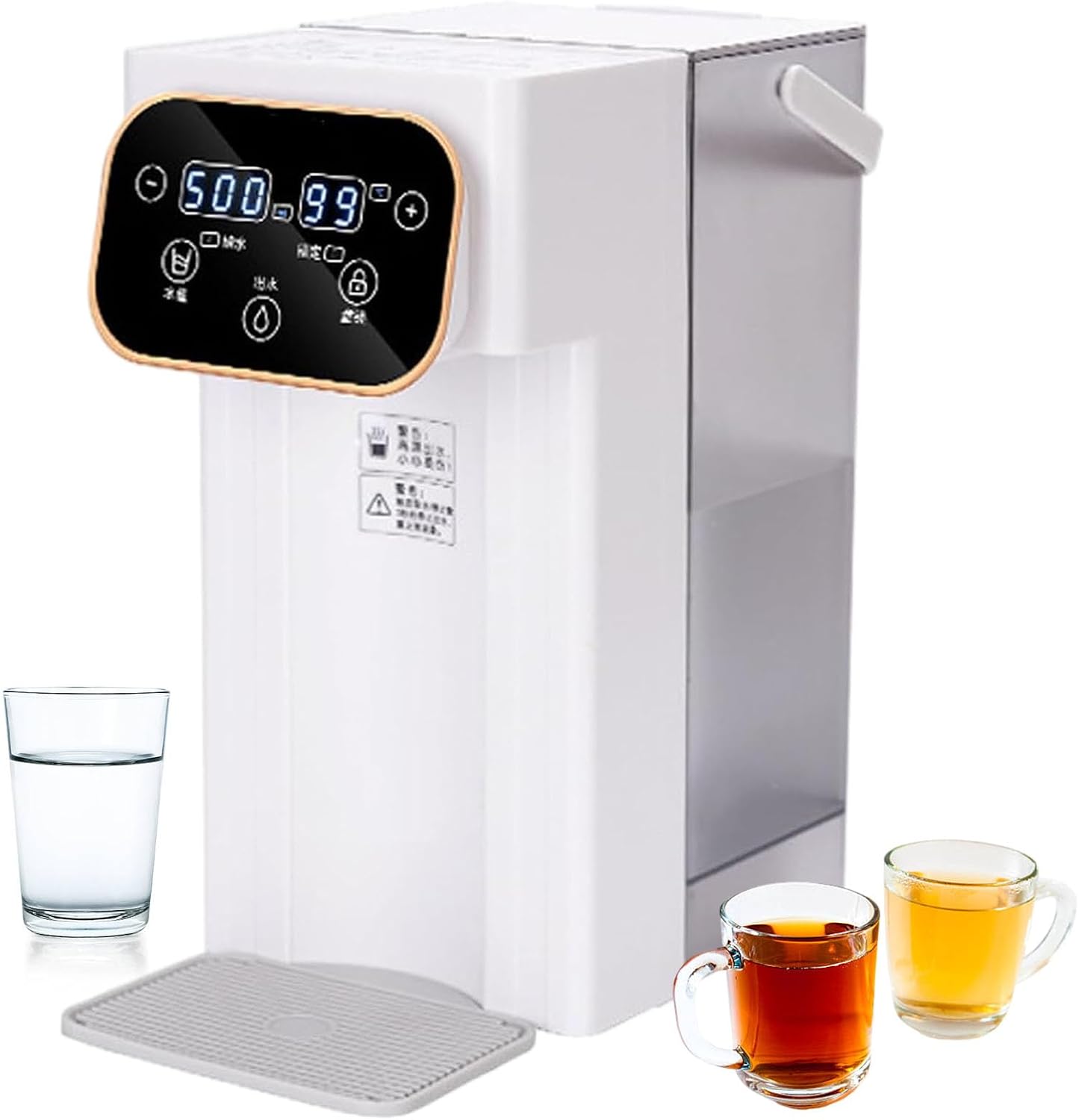 Quick Heat Water Dispenser, 3s Hot Water, 3L Detachable Tank, 12 Temp Gears + 8 Preset Volumes, Compact Desktop Water Boiler, Touch Screen, for Office/Bedroom/Kitchen/Dorm