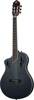 Ortega Lefty TourPlayer Standard Thinline Crossover Nylon-String Electric Guitar w/Pro gig bag, Satin Black (RTPSTD-SBK-L)