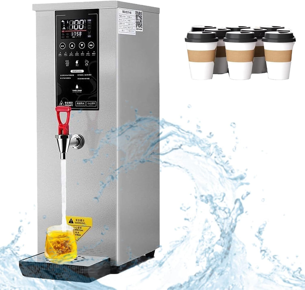 Hot Water Dispenser Countertop 25L, 3000W Water Boiler for Hot Drinks, LCD Touch Screen, for Coffee Tea Restaurant Office,Silver