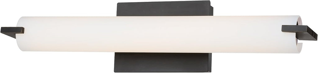 GEORGE KOVACS P5044-37B Tube Vanity Bath Light, 3-Light, 180 Total Watts, 4.75-in H x 20.5-in W, Dark Restoration Bronze