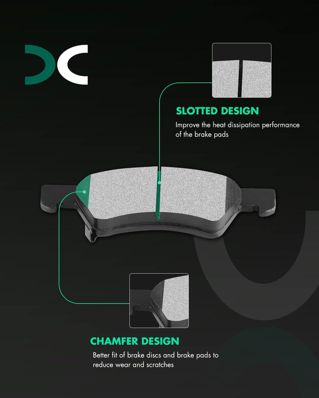 SCITOO Front 11.06' Brake Pads and Rotors Kits Fit For Chrysler Town & Country 2001-2007,For Dodge Caravan 2001-2007,For Dodge Grand Caravan 2001-2007
